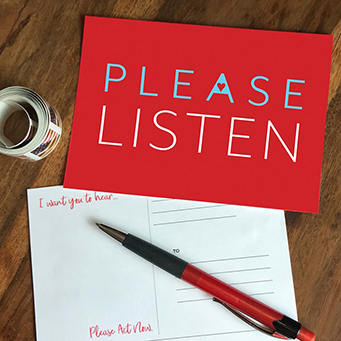 Please Listen Postcard