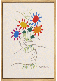 Pablo Picasso Bouquet Of Peace 1958 in Wood Frame
